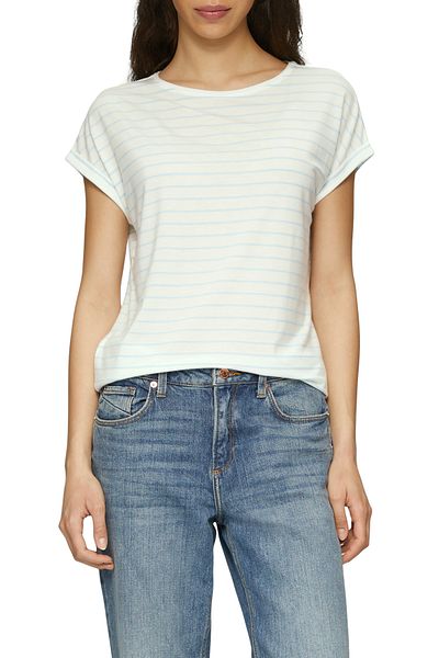 QS by s.Oliver Loose-Fit-T-Shirt mit Umlegekragen