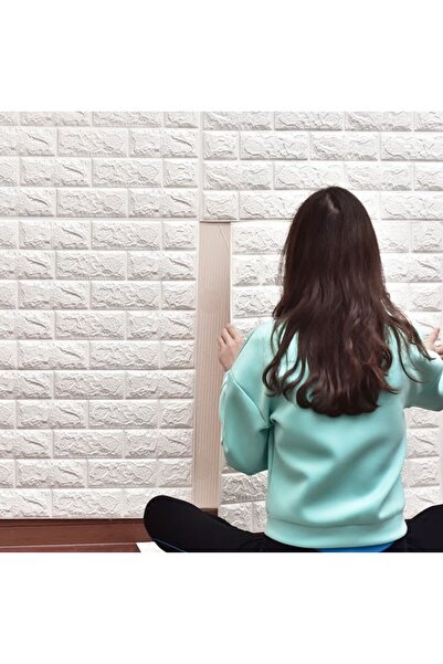 Renkli Duvarlar Kendinden Yapışkanlı 3d Duvar Kaplama Kağıdı Paneli Beden Seç...