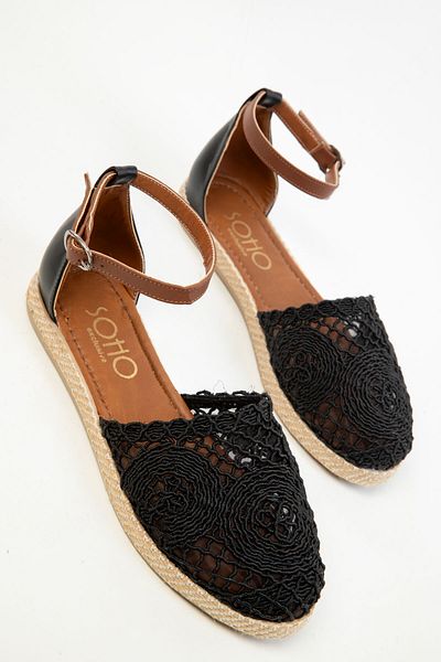 SOHO Schwarze Damensandalen 15046