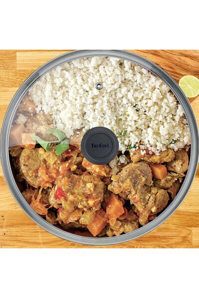 TEFAL Cooking Pot | Tempo Flame 20cm | Non-Stick | With Lid | Red | Aluminium