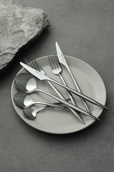 Hisar Portofino 84 Pieces - Steel Fork Spoon Knife Set