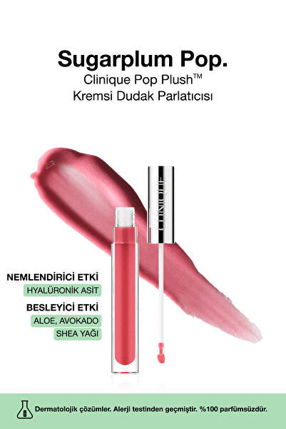 Clinique Pop Plush™ Kremsi Dudak Parlatıcısı - Renk: Sugarplum Pop 3.4ml | Pa...