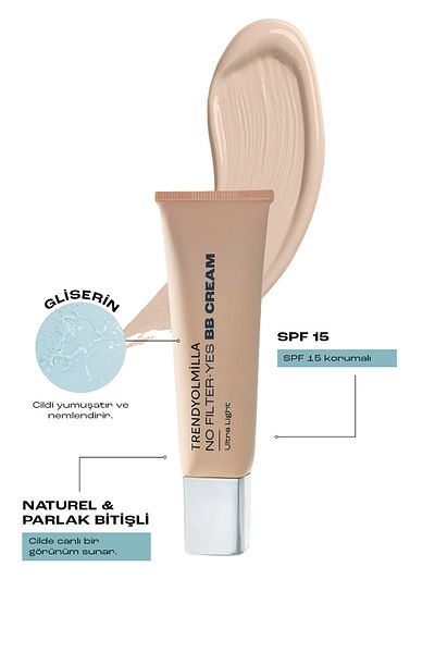 Trendyolmilla Beauty Ultraleichte, natürliche und glänzende BB-Creme – LSF 15, Fair To Light-101 TKZAW25LJ00000