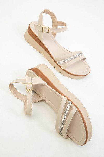 SOHO Beige Damensandalen 20331