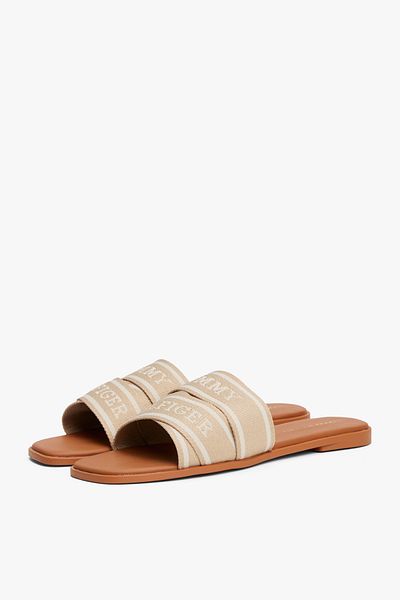 Tommy Hilfiger Webbing Mule - Pohodlný strih topánok na nízkom podpätku