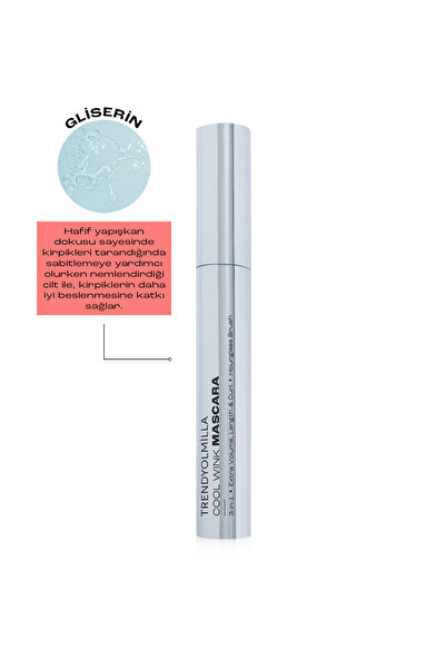 Trendyolmilla Beauty Επιπλέον ένταση, μήκος, επιπλέον βέγκαν μαύρη μάσκαρα με εφέ μπούκλας TKZAW25MS00001