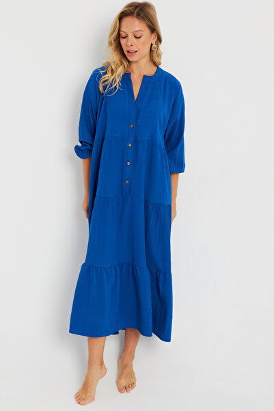 Cool & Modest Women's Saks Loose Midi Dress Mq982