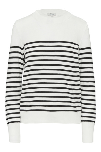 s.Oliver Knitted Pullover, Casual, Crew Neck, Stripes