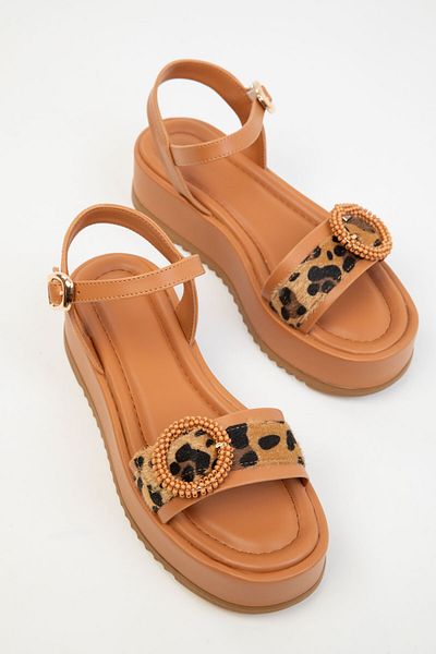 SOHO Taba-Leopard γυναικεία σανδάλια 20292