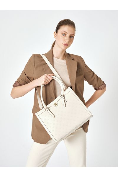 Pierre Cardin Vanilla Patterned Women's Shoulder Bag - 05Po25Y2013
