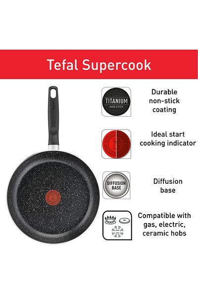 TEFAL Dark Stone | 11 pc set | Non-stick Cookware | B491BS85