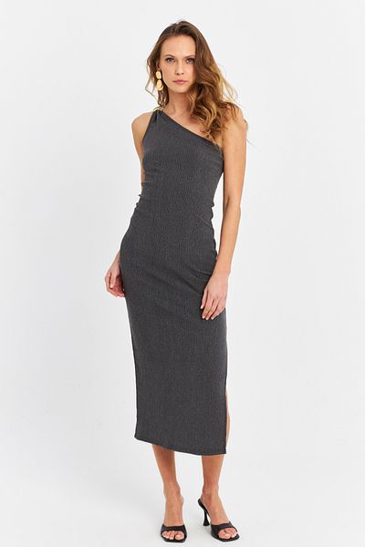 Cool & Sexy Rochie neagră Midi fără mâneci - Accesoriu pe umeri, MOD2400