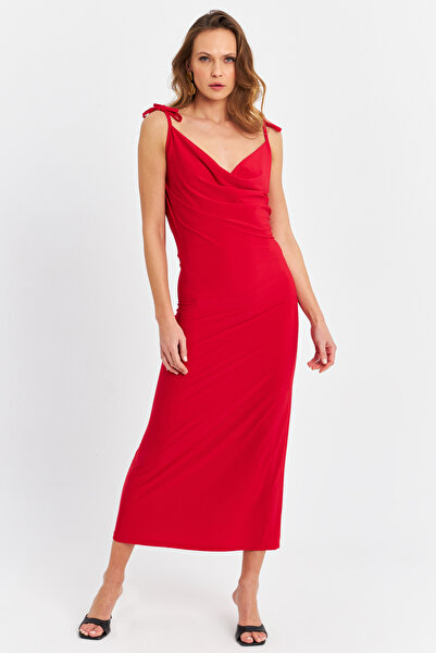 Cool & Sexy Rotes Degaje Maxi-Damenkleid – HOR0071