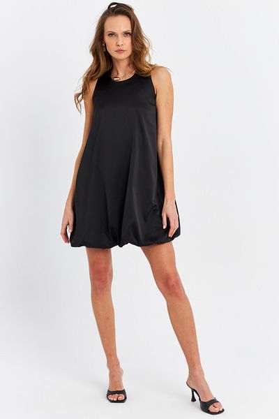 Cool & Sexy Women's Black Balloon Skirt Mini Dress Tw27