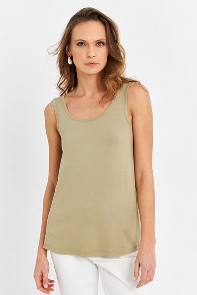 Cool & Sexy Women's Green Loose Undershirt Aan100 Key Letter: Green