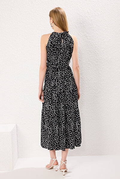 Trendyol Collection Black Halter Neck Shally Maxi Dress - Belted Halter Neck Twoss24El00872