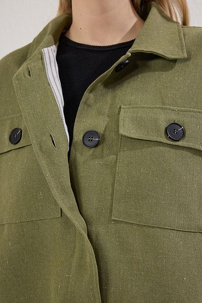 Trendyol Collection Hellkhaki gewebter Blazer – normale Passform TWOSS25CE00048