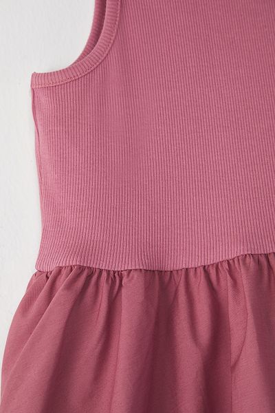 TRENDYOLKIDS Πλεκτό φόρεμα Dusty Rose Midi ίσιο πλεκτό TKDSS25EL00067