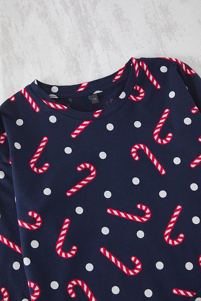 TRENDYOLKIDS Wielokolorowy świąteczny Mini Me Matka-Córka Dziecięcy Dzianinowy Zestaw Piżam Tkdaw25Pt00013