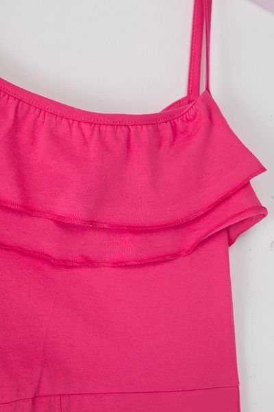 TRENDYOLKIDS Fuchsiafarbenes, gerades Midi-Strickkleid TKDSS25EL00068