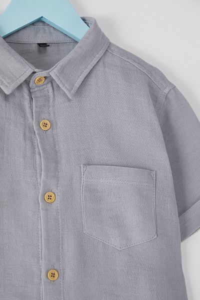 TRENDYOLKIDS TKDSS25GO00006 Modell Szürke rövid ing