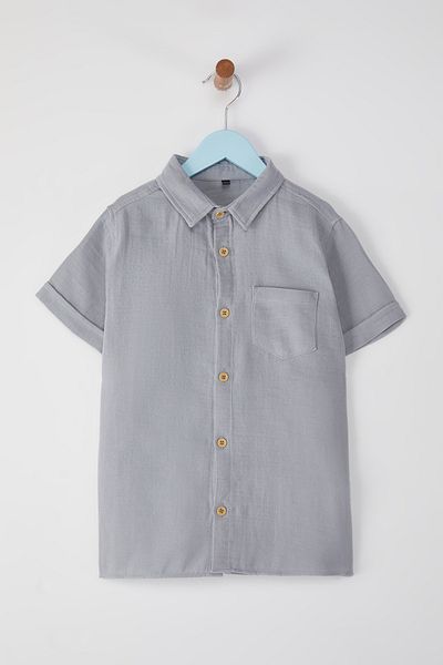 TRENDYOLKIDS TKDSS25GO00006 Modell Szürke rövid ing