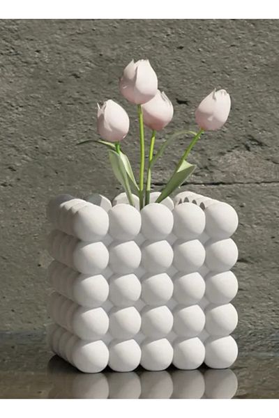 3D Brothers Decorative Bubble Pattern Vase
