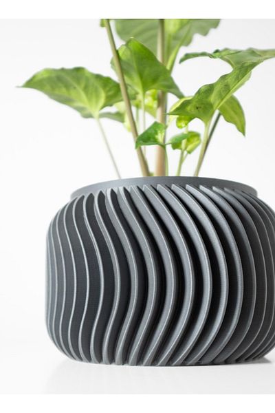 3D Brothers Vilex Planter Pot with Drainage Tray - Elegant Moden Design for Home Decor
