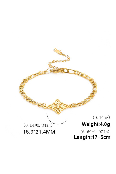 Choice gold 1 Witchcraft Irish Celtic Knot Charms Bracelets Stainless Steel W...