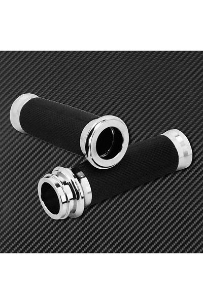 Choice Chrome Hand Grips Motorcycle Electronic Grips 1"25mm Black Hand Grips For Harley Touring Road King G