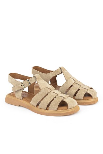 Ziya Sandale din piele Beige Piele autentică pentru femei 1511047 Z6002