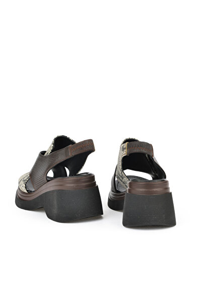 Ziya Women's Genuine Leather Sandals - 151992 Z64001 Brown Color