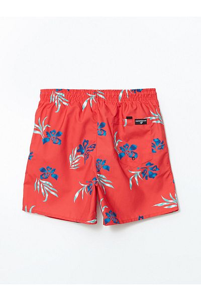 LC Waikiki Xside Coral Short Length Patterned Men's Swim Shorts