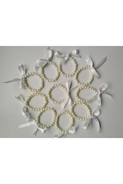 İnci Mode Nedime Bilekliği Kurdeleli İncili Toptan 10 Adet