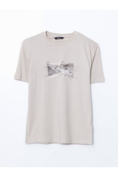 LC Waikiki New Season Crew Neck Printed Combed Cotton Men's T-Shirt - S5Eh04Z8