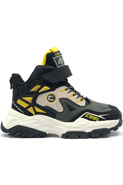 Kocamanlar Ayakkabı Cool Miles Ortopedik Kaymaz Hafif Taban Unisex Çocuk Bot HAKİ