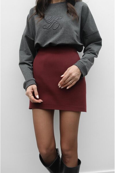 Havoş Bordó Caroll Basic miniszoknya