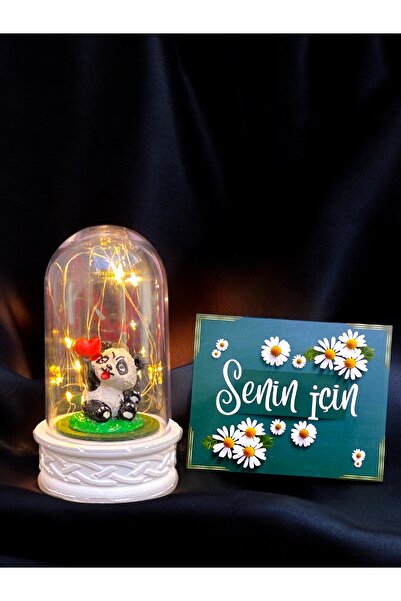 hediye arıları Led Işıklı Pandalı Fanus | Sevgiliye Hediye | Doğum Günü Hediy...