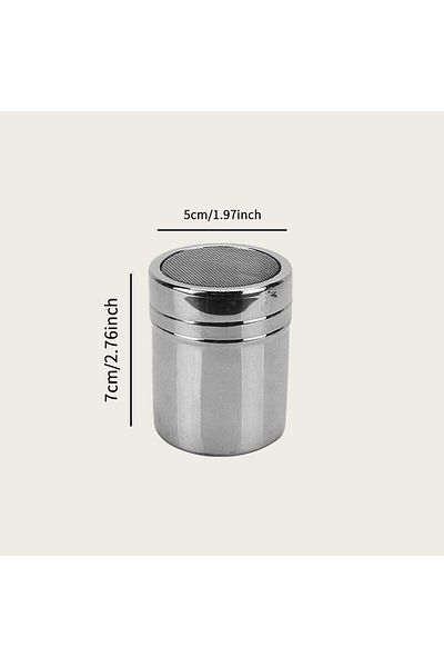 Choice Silver 1pc-silver Stainless Steel Mesh Tube Type Dusters Dusting Salt Shaker Spice Jar Salt Sugar Pe