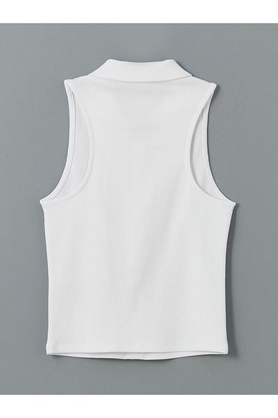 LC Waikiki Xside White Polo Neck Textured Women's Body