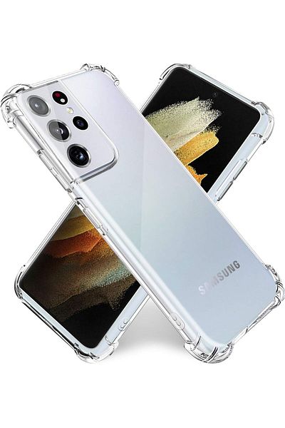 AWH Galaxy S21 Ultra Case – Impact-Resistant, Soft Silicone, Shockproof & Clear Lens Protection