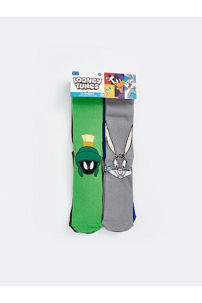 LC Waikiki Мъжки чорапи с щампа Looney Tunes, комплект от 5, нов сезон - S5CC14Z8