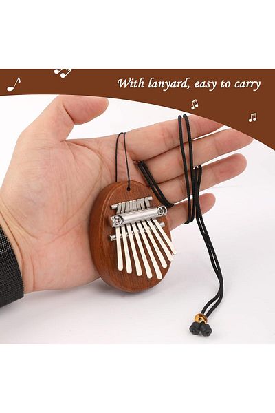 Yelajoy Portable Mini Kalimba Instrument, with 8 Keys Thumb Piano, Beautiful appearance, for Beginners