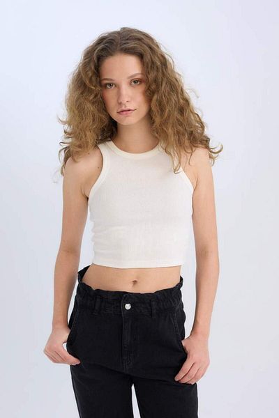 DeFacto New Season Fitted Halter Neck Ribbed Camisole Undershirt