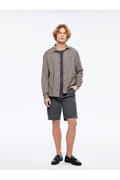 LC Waikiki Ανδρικό μακρυμάνικο καρό πουκάμισο XSIDE Regular Fit
