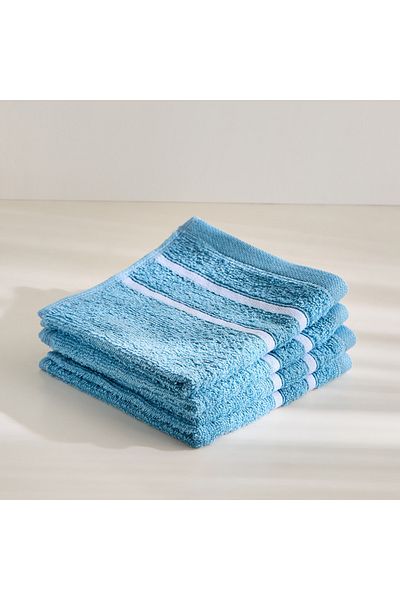 erorex Snoopy Kids Carded 4-Piece Face Towel Set - 30x30 cm