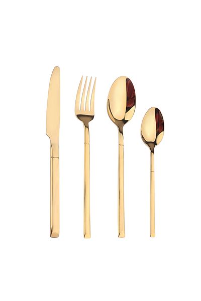 Sunhome 4-Piece Stainless Steel Cutlery Set Gold
