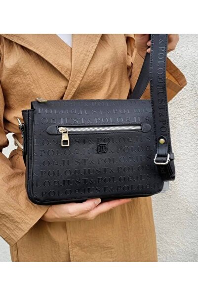 ÇANTAM GELSİN حقيبة كتف نسائية من JustPolo مكونة من مطبوع أقسام، حقيبة كتف مو...