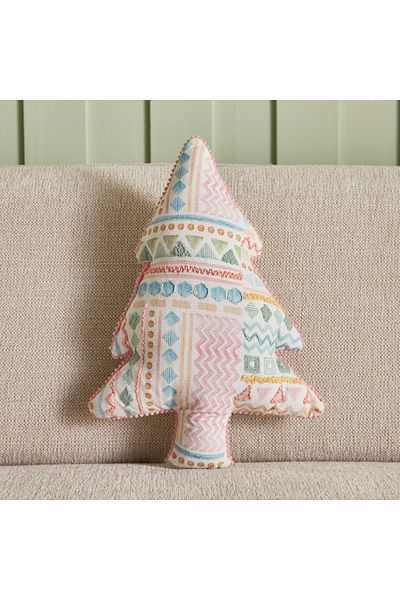 erorex Glimmer Christmas Tree Shaped Cushion - 35x30 cm