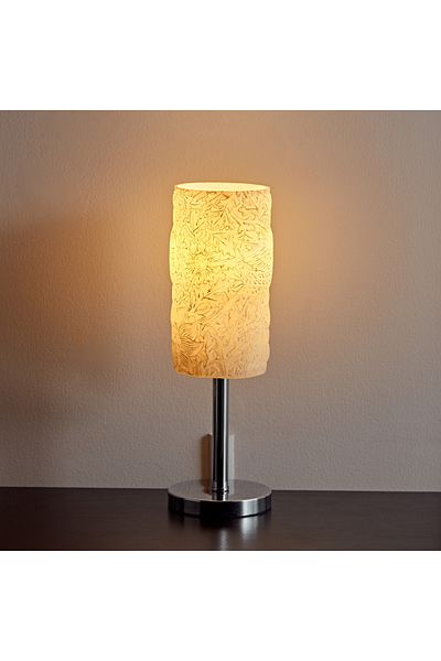 erorex Galena Metal Engraved Table Lamp with Bird Design Shade - 12x37 cm